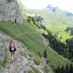 Mäusi hat die Schlüsselstelle der ganzen Wanderung bald hinter sich