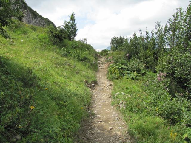 der Weg wird steiler Punkt 1937 m.ü.M.