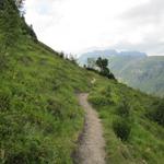 der Weg ist immer gut ersichtlich 1935 m.ü.M.