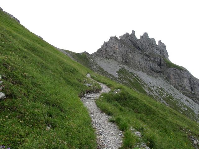 bald haben wir das Sätteli erreicht. Rechts davon die Sättelistöckleni