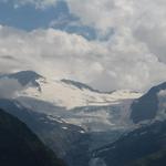 Blick zum Triftgletscher. Dort waren wir auch schon