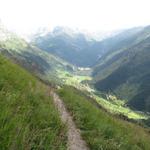 während dem Wandern konnten wir immer so eine schöne Aussicht ins Gadmertal geniessen