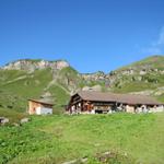 wir haben die Alpgebäude auf der Alp Suls erreicht