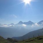 das bekannte Dreigestirn, Eiger, Mönch und Jungfrau