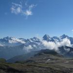 was für eine Aussicht auf Wetterhorn, Schreckhorn, Lauteraarhorn, Eiger, Mönch und Jungfrau