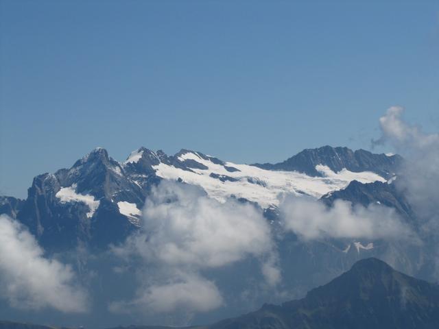 Blick zum Wetterhorn und Ewigschneehorn