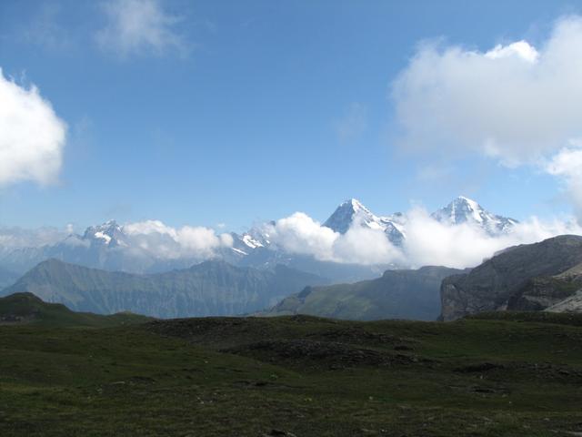 was für eine schöne Aussicht auf das Dreigestirn