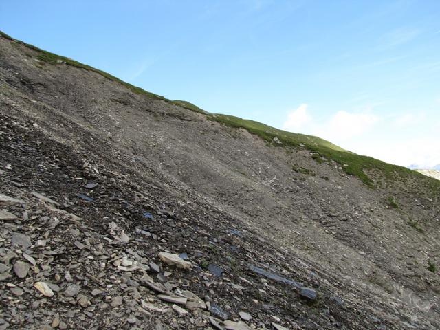 hier mussten wir eine steile und rutschige Runse übwerwinden