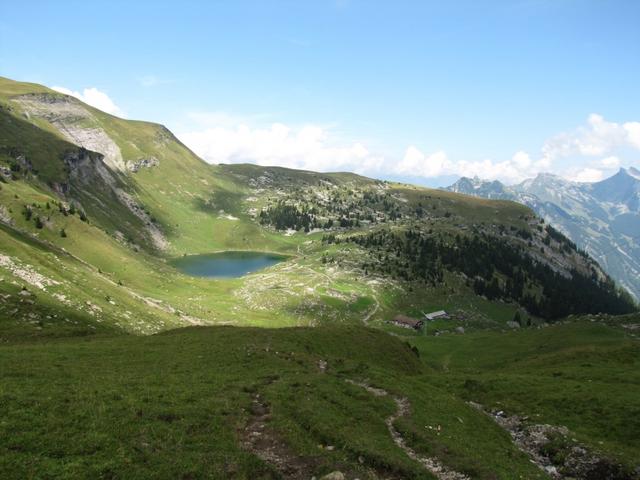 Blick auf das Sulsseli. Dort haben wir auch schon die Füsse hineingehalten