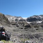 Blick hinauf zum Rezligletscher