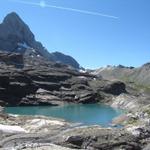 wir haben den Rezligletscherseeli 2265 m.ü.M. erreicht. Einfach schön die Aussicht auf den Gletscherhore und Tierbergsattel