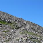 von Rezligletscherseeli steigt der Bergweg nun wieder an