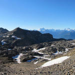 sehr schönes Breitbildfoto von der Wisshorelücke aus gesehen, mit Blick ins Wallis