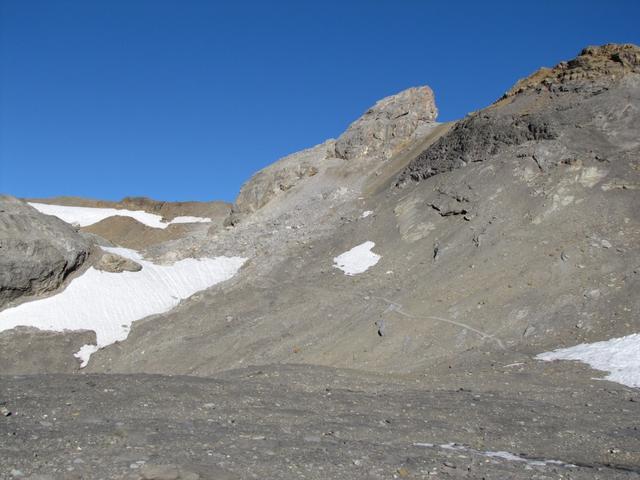 Blick zurück zum Übergang der Wisshorelücke und den Weg den wir zurück gelegt haben