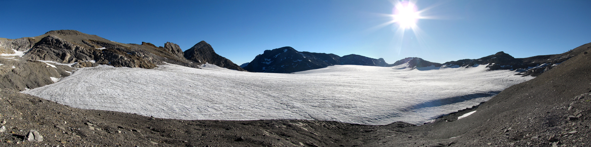 sehr schönes Breitbildfoto vom Glacier de la Plaine Morte