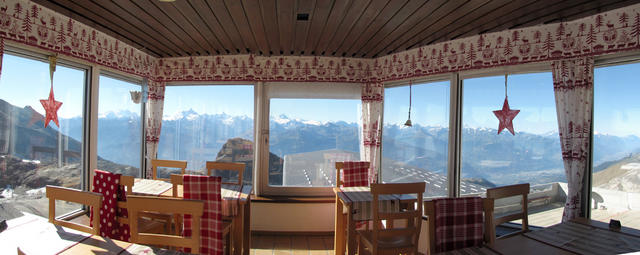 was für eine grandiose Aussicht vom Panoramarestaurant