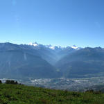schönes Breitbildfoto vom Rhonetal und das Val d'Anniviers
