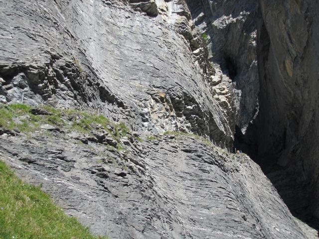 der Weg wurde direkt auf dem Felsen gespregt