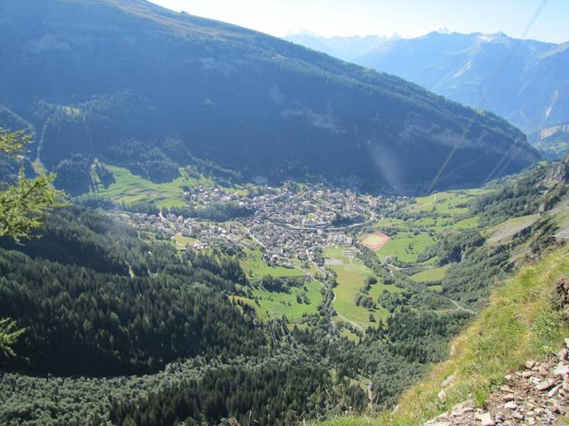 Tiefblick nach Leukerbad