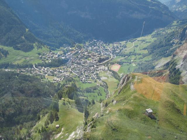 Tiefblick nach Leukerbad