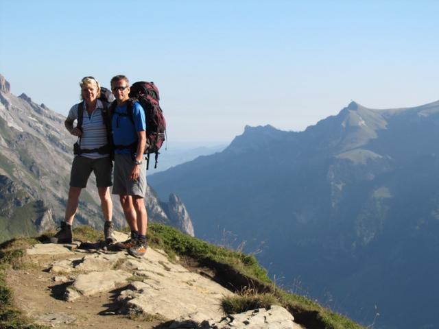 Erinnerungsfoto aufgenommen auf dem Gratsattel