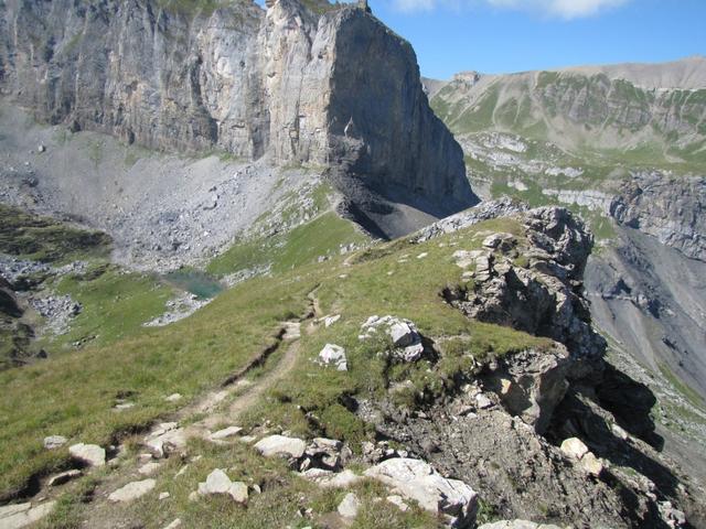 schön alles am Grat entlang geht es nun Richtung Schwarzgrätli