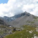 Blick Richtung Steghorn und Tälligletscher