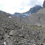 unser Weg führt uns weiter ins Tälli hinein und Richtung Tälligletscher