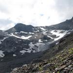 Blick zum Tälligeltscher und die Rote Totz Lücke