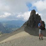 wir wandern weiter auf dem Grat bleibend zum Tschingellochtighorn