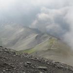 Blick zurück zum Ammertenpass. Wolken ziehen auf, hoffentlich hält das Wetter