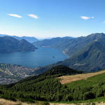 sehr schönes Breitbildfoto von der Cimetta 1671 m.ü.M. aus gesehen, Richtung Lago Maggiore