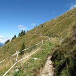 der Weg führt um auf die Cima della Trosa zu gelangen, eine grosse Schlaufe