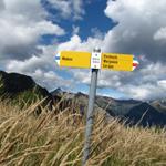 Wegweiser auf Redrisc 1530 m.ü.M. 