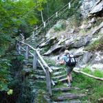 auf der anderen Seite geht es wie sollte es im Tessin anders sein, steil aufwärts