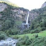 letzter Blick zum Foroglio Wasserfall. Wir können nun behaupten, das wir an der Quelle von diesem Wasserfall waren