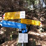 Weggabelung unterhalb vom Sassariente 1756 m.ü.M. der Weg auf den Sassariente ist weiss-blau-weiss