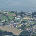 Blick auf die grosse Sportanlage in Tenero. Diverse Trainingslager und Sportlager haben wir dort schon durchgeführt