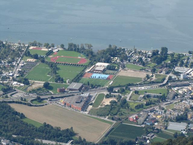 Blick auf die grosse Sportanlage in Tenero. Diverse Trainingslager und Sportlager haben wir dort schon durchgeführt