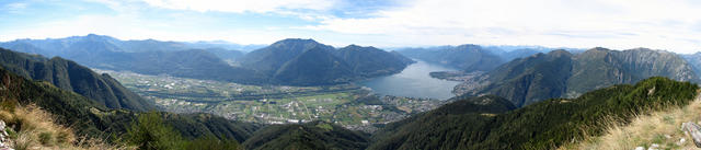 schönes Breitbildfoto mit Blick Richtung Lago Maggiore