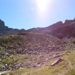 wir müssen nochmals eine Steilstufe überwinden bevor wir die Bergseen zu Gesicht bekommen