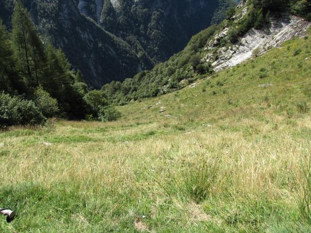 Blick hinunter von wo wir gekommen sind