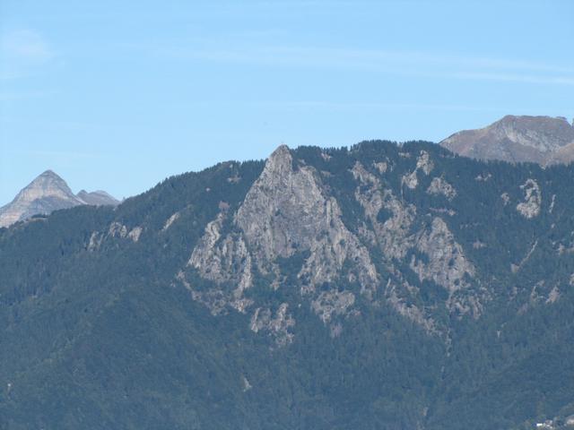 Blick zur Sassariente. Dort oben waren wir auch schon