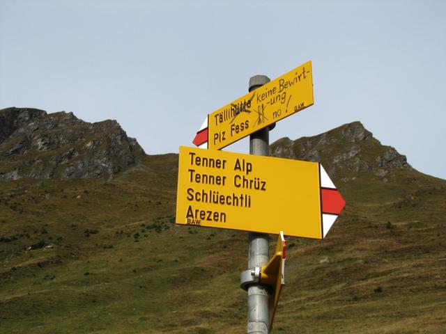 Wegweiser bei der scharfen Rechtskurse.