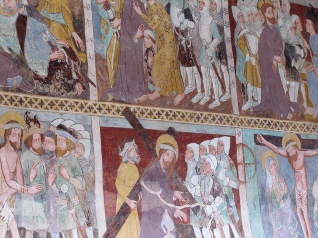 die Fresken zeigen Szenen aus der Passion Jesu