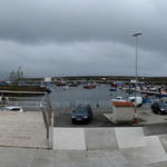 schönes Breitbildfoto vom Hafen von Finisterre