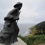 Pilgerstatue auf dem Weg zum Kap Finisterre