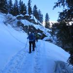 auf dem Weg zu Punkt 1625 m.ü.M.