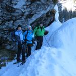 Gruppenfoto mit Doris, Mäusi und Markus bei Punkt 1625 m.ü.M.