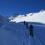 nach dieser kleinen Stärkung ging unsere Schneeschuhtour weiter 1859 m.ü.M.